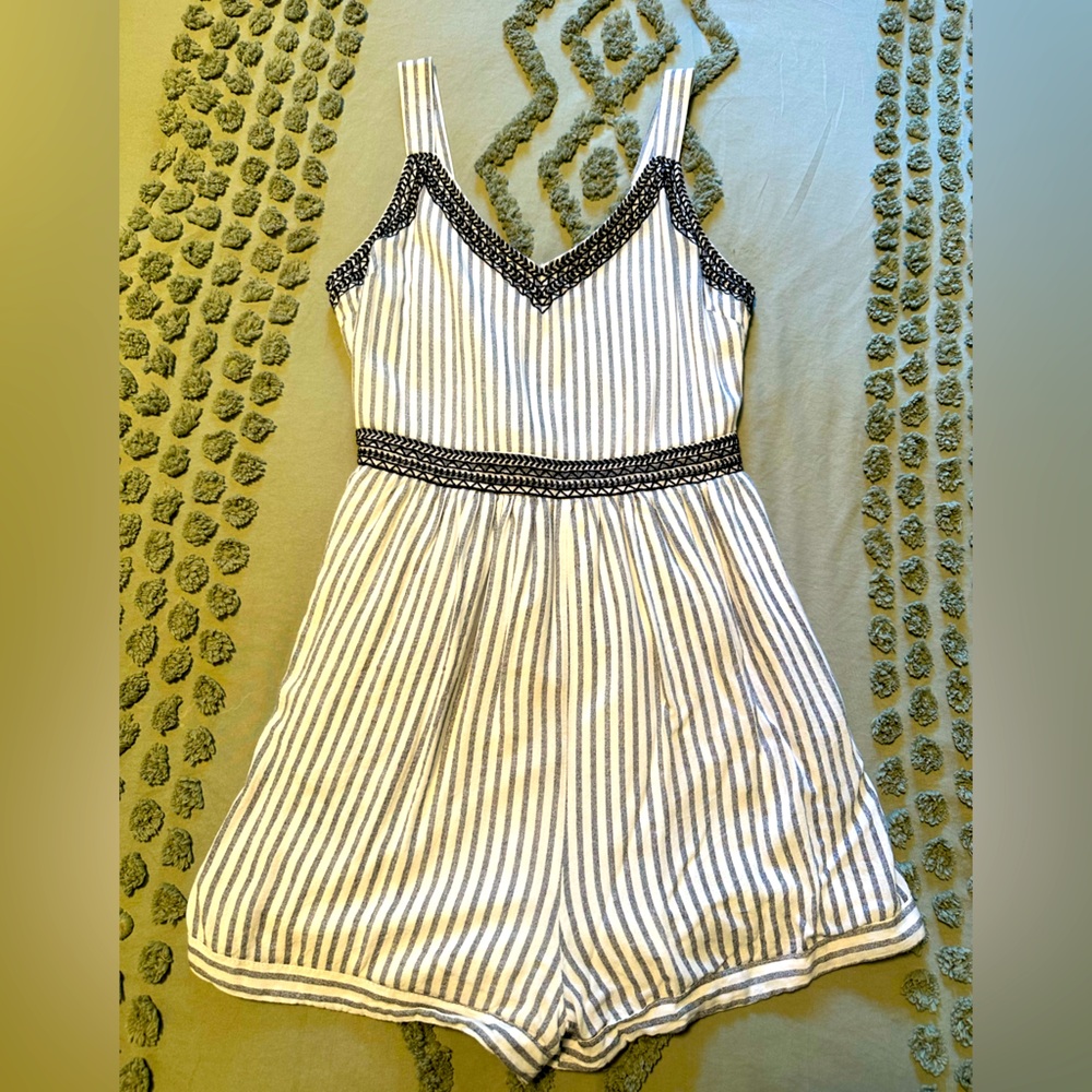 White Linen Romper